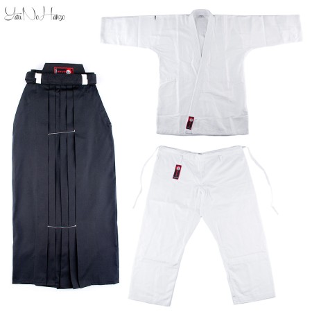 Set de Uniforme Aikido Yarinohanzo - Aikido Gi y Hakama Negra